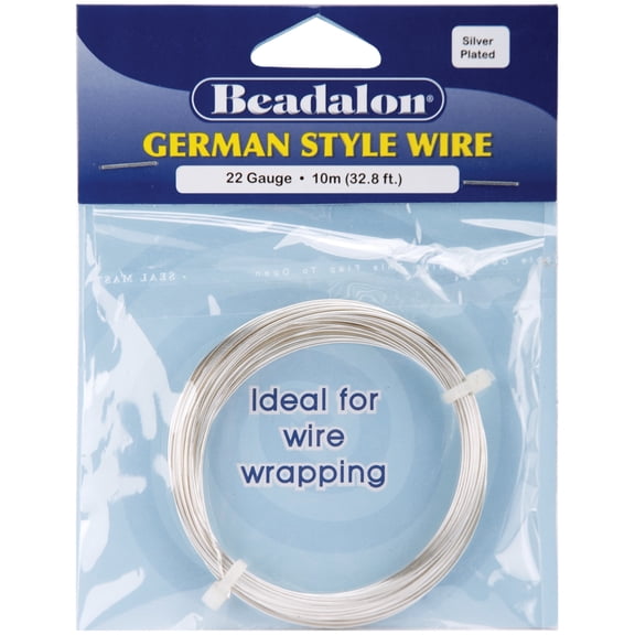 German Style Wire-Silver Round - 22 Gauge, 32.8'