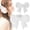 A, variant on Silicone Bow Headphone Accessory, 1 Pair Cute Bows Earphone Decor, Detachable 3D Bows Decor for Headphones, Adorable Silicone Bow Earphone Clip (White)