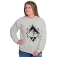 thumbnail image 4 of Spirit Mountain Diamond Spiritual Unisex Plus Fleece Graphic Sweatshirt Brisco Brands 3X, 4 of 5