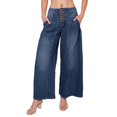 thumbnail image 2 of WILLBEST Jeans Mujer Pantalones Vaqueros de Pierna Ancha y Cintura Alta para Mujer, Cómodos, Holgados E Informales Con Cordón para Uso Diario En Verano y Otoño. Extra Grande, 2 of 8