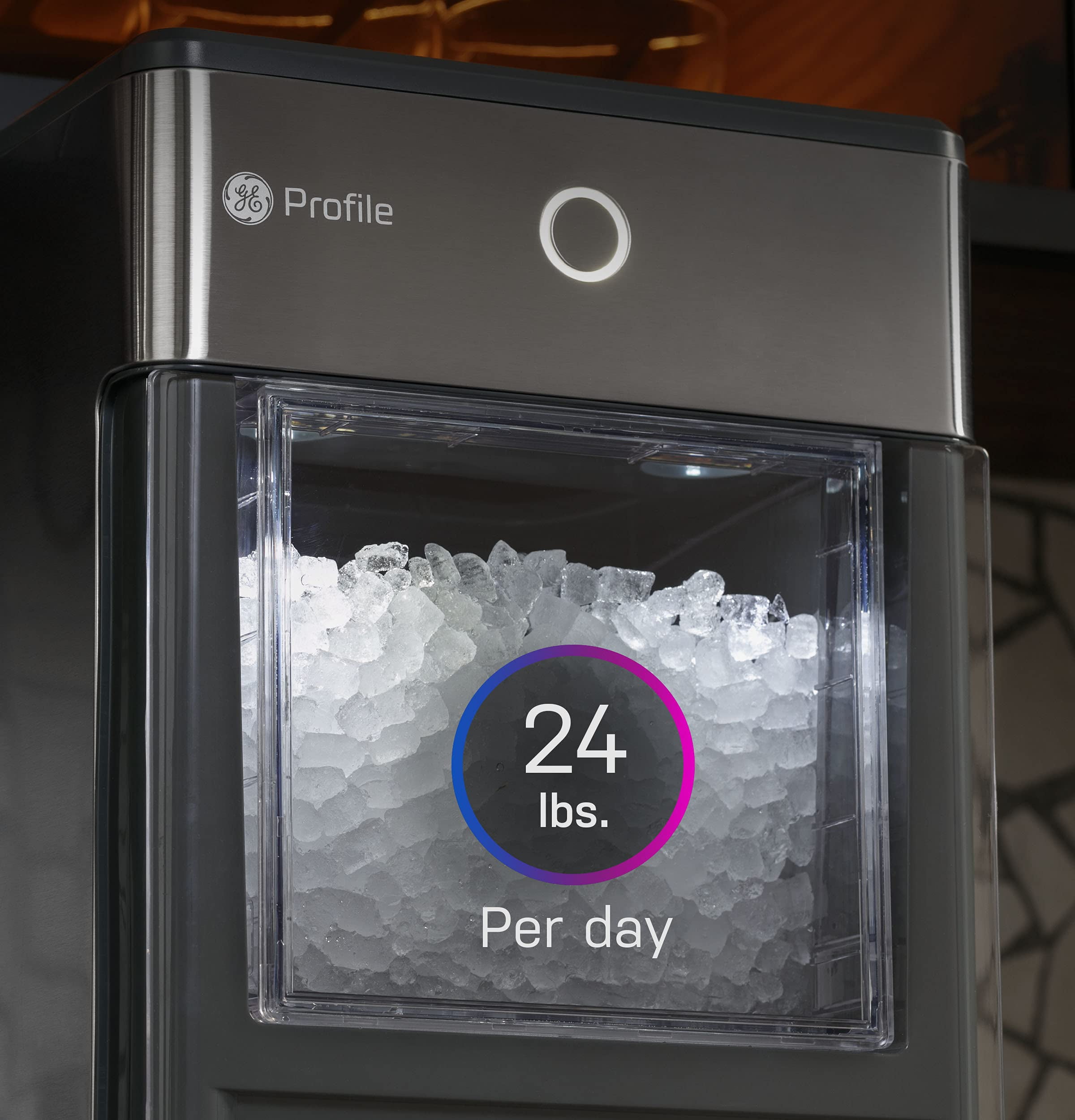 GE Profile - Opal 1.0 Nugget Ice Maker With Side Tank - Black