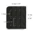 thumbnail image 3 of INSPIRE CHIC Women's 3 Hook 3 Row Bra Extenders Stretchy Bra Strap Buckle Hooks Bra Band Black 10, 3 of 5