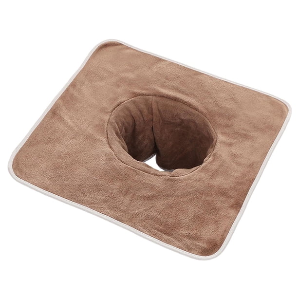 Toalla para mesa de masaje, cojín para la cabecera de la cama, toalla cómoda para acostarse, almohada facial, Marrón
