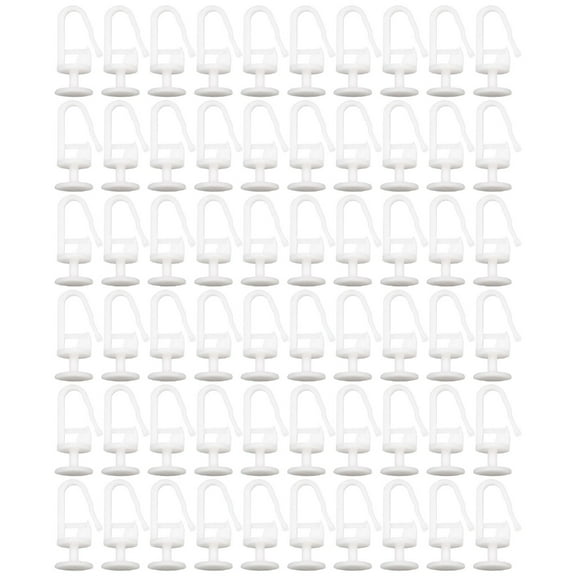 Pack Of 60 Curtain Gliders with Lockable Hook For Smooth Sliding In Track For Home And Office Use