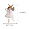 thumbnail image 4 of Mouliraty Christmas Angel Doll Decoration, Plush Girl with Wing Pendant Doll Baby Pendant, Christmas Tree Hanging Ornaments, Gray, 4 of 4