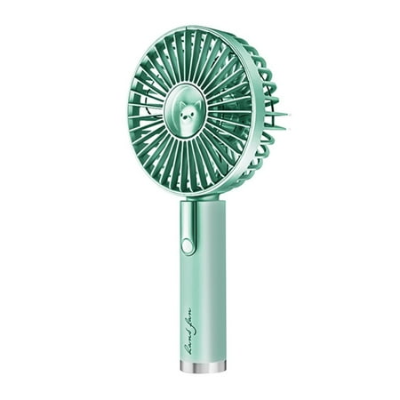 

Handheld Portable Fan USB Rechargeable Personal Fan Mini Hand Held Fan Small Fan with 3 Speeds for Travel/Commute/Makeup(1 pack) Green