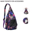 thumbnail image 4 of Palm Tree Paradise Sling Backpack - Vibrant Hawaiian Island Print, Fashionable Multi-Functional Daypack, 4 of 4