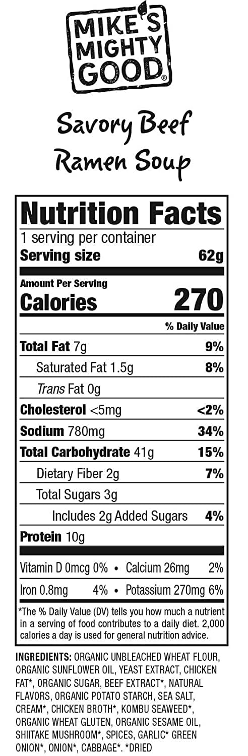 Mike's Mighty Good Spicy Beef Ramen, 2.1 Oz, Pack Of 7