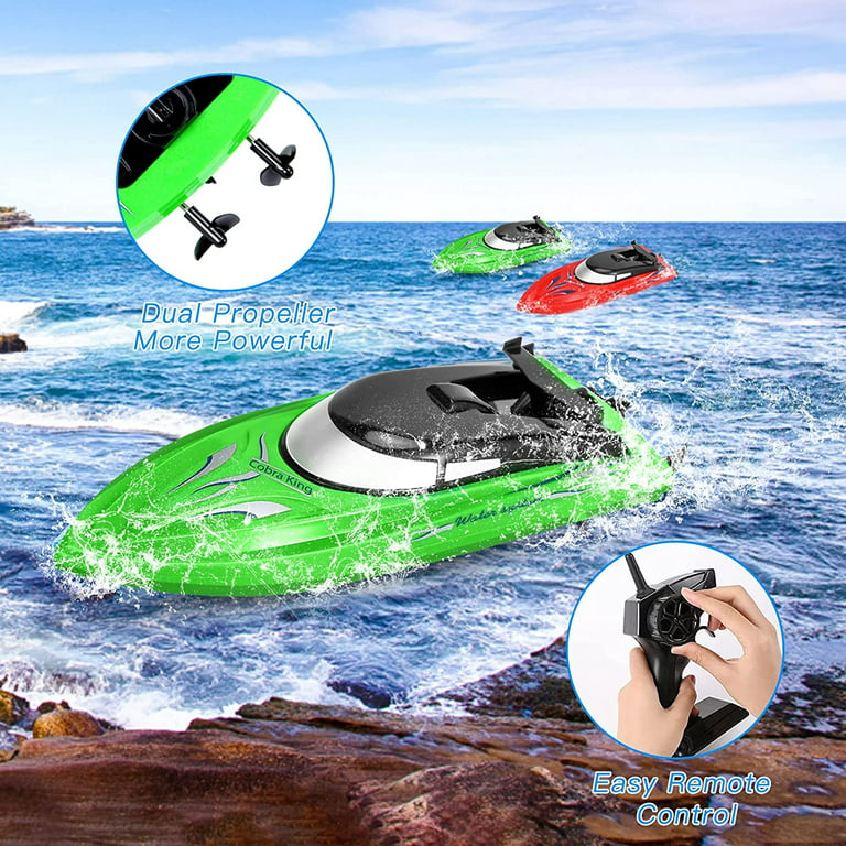 2PACK RC Boat ,Remote Control Boats for Kids and Adults,10km/H 2.4