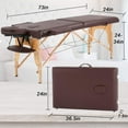 thumbnail image 3 of BestMassage Massage Bed Portable Massage Table 2 Folding with Non-Woven Bag for Spa Footmassage Facial CareSpa Tattoo,Brown, 3 of 7