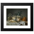 thumbnail image 2 of Anne Vallayer-Coster 24x20 Black Modern Framed Museum Art Print Titled - A Still Life of Mackerel, Glassware, a Loaf of Bread And Lemons on a Table with a White Cloth (1787), 2 of 5