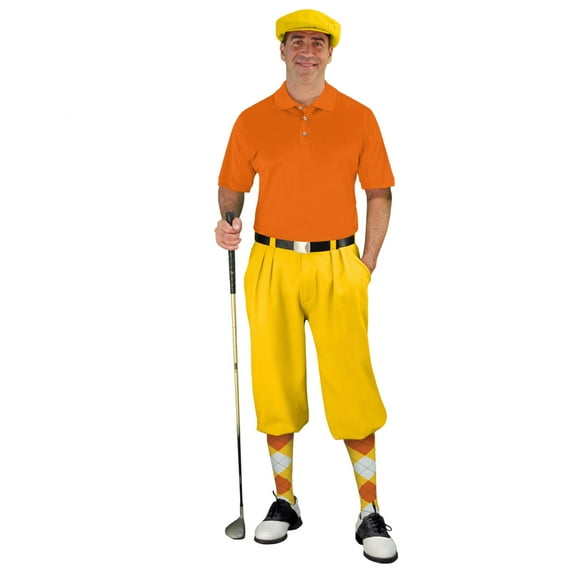 Golf Knickers Start-in-Style Traditional (Plus Fours) Outfit for Men - Yellow - 22"