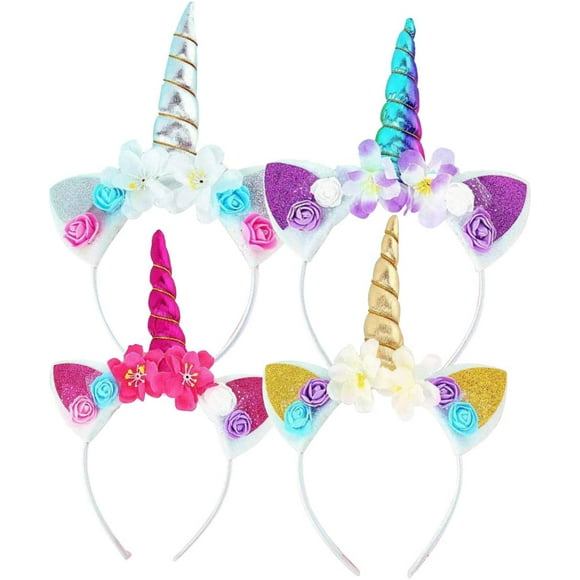 4 Pieces Unicorn Headband Kids, Unicorn Headband Horn Headband, Unicorn Horn Headband, Unicorn Horn Headband, Headband Unicorn Headband, Horn Headband Hairband, Headband For Girls