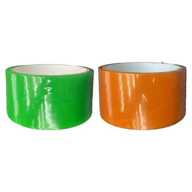 2 cintas adhesivas para rodar bolas, juguetes creativos para hacer uno mismo, divertidos juguetes de descompresión. naranja verde