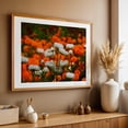 thumbnail image 5 of white chrysanthemums against orange - Carmel Valley California Photography Flowers Floral Garden Nature Botanical Scenic Autumn Unframed Wall Art Print 5 x 7 inches, 5 of 7
