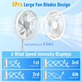 thumbnail image 4 of Lipety Ventilador de Viaje Plegable Alto con batería Recargable portátil de pie para Dormir - Ventilador de Cama Plegable con Pedestal para el Dormitorio del hogar, 4 of 5