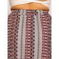 thumbnail image 5 of DARING DIVA Women's Elastic High Waist A-Line Spring Printed Midi Skirt XL Dark Red, 5 of 6
