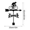 thumbnail image 3 of Herramientas y mejoras para el hogar Jardín Veleta Veleta decorativa Siluetas de ciclistas y caballos Esculturas creativas Veleta Indicador de dirección Veleta Herramientas de medición Veleta de acero, 3 of 8