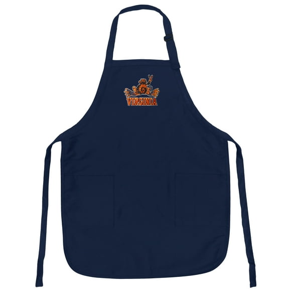 University of Virginia Peace Frogs Apron Grilling Barbecue Or Kitchen OFFICIAL UVA Peace Frog Mens Aprons or Womens Aprons Famous Broad Bay Quality