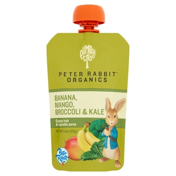 Peter Rabbit s Banana, Mango, Broccoli & Kale Fruit & Vegetable Puree, 4.4 oz