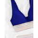 thumbnail image 5 of Bikini de Dos Piezas para Mujer, Cintura Alta, Cuello Halter, Traje de Baño Adelgazante, Azul Oscuro, Talla M, 5 of 7