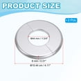 thumbnail image 2 of Uxcell Wall Split Flange ABS Round Self-Adhesive Escutcheon Plate Buckle Water Pipe Cover Silver 1.73", 2 of 7