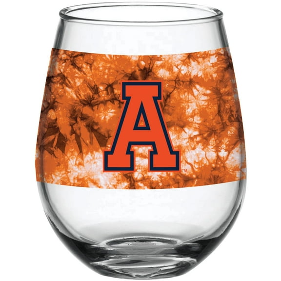 Auburn Tigers 15oz. Vintage Tie-Dye Stemless Wine Glass