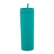 thumbnail image 1 of Vaso de plástico de doble capa de 16 oz, alto valor de color, gran capacidad, vaso para bebidas frías, recto, vaso con pajita para mujer, 1 of 5