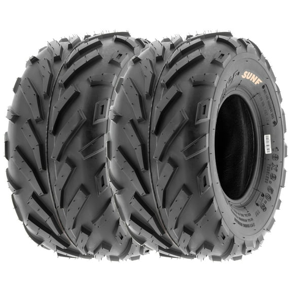 SunF ATV/UTV All Terrain Quad Mini Bike Tire 18x9.5-8 18x9.5x8 6 PR Tubeless A016 (Set of 2)
