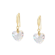 thumbnail image 1 of Finos Aretes Corazon Cristal Swarovski Oro 14k Lam blanco Unitalla, 1 of 2