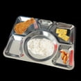 thumbnail image 6 of deevoka Compartment Plate Partition Sections Dinner Dish Stainless Steel Camping, 6 of 8