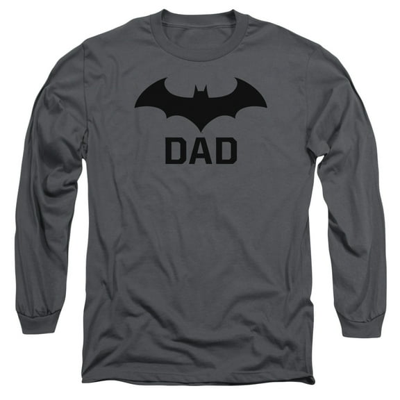 Batman Hush Dad Long Sleeve Adult 18/1 T-Shirt-Charcoal