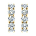 thumbnail image 2 of 1 Carat (ctw) 14K Yellow Gold Round White Diamond Ladies Huggies Hoop Earrings (I1-I2 Clarity), 2 of 4