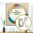 thumbnail image 3 of Designart "Happy Coincidence Vintage Abstract Retro Geometrics I" Modern Midcentury Square Mirror For Wall Decor - Large Beige Square Printed Wall Mirror Art - Wall Mounted Mirror, 3 of 5
