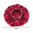 thumbnail image 4 of Visland Reusable Shower Cap & Bath Cap & Lined & Solid Color Sleep Cap, Waterproof Shower Caps Designed for all Hair Lengths, Elastic Band Stretch Hem Hair Hat, 4 of 7