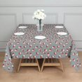 thumbnail image 3 of Gray Christmas Santa Pattern Square Tablecloth,Waterproof Square Table Cover,Wipeable Spillproof Washable Table Cover for Home Kitchen Party Decor 60"x60"(152x152cm), 3 of 6