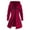 Red, variant on dazeni Today Women's Trench Coats Mid-Length Zip Up Belted Overcoat Long Dress Casual Hooded Jacket Outwear