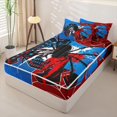thumbnail image 2 of Erosebridal Cartoon Graffiti Spider Zipper Twin Comforter Sets with Fitted Sheet and 2 Pillowcases,Spooky Halloween Themed Zipper Bedding Set For Boys,Navy Blue Reversible,4pcs, 2 of 7
