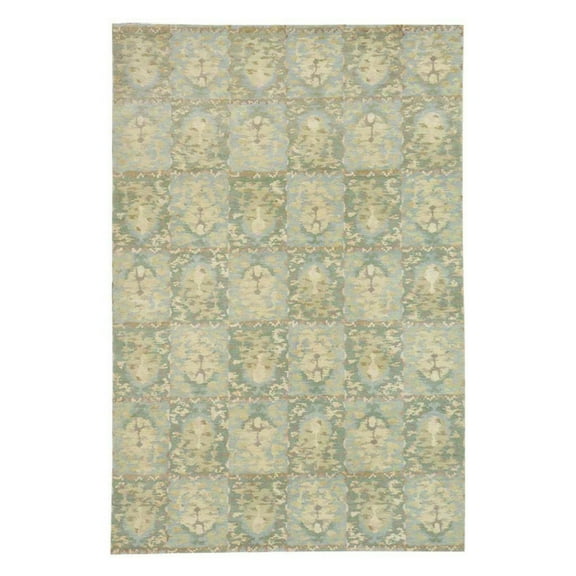 Martha Stewart by Hand-knotted Reflection Silk/ Wool Rug Water 6' x 9' 6' x 9'