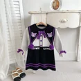 thumbnail image 2 of Vestidos infantiles para niñas, bonito vestido tejido Kuromi de dibujos animados, vestido plisado con lazo Preppy Kawaii para niñas, vestido suéter de fiesta de princesa, 2 of 5