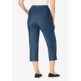 thumbnail image 2 of Woman Within Plus Size Capri Elastic Waist Stretch Fineline Denim Jean (Petite Available), 2 of 5