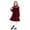 C104/Wine, variant on Afdoent Girls Fashion Dresses Christmas Girls Long Sleeve Party Dress With Flounce Hem Netting Pageant Gown For And Performance 5-6 Years