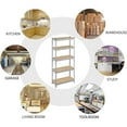 thumbnail image 5 of 27.5 x 12x 60 Inch 5-Tier Utility Shelves, Metal Storage Shelves, Adjustable Shelving Units, Boltless Assembly, Garage Shelves, Shed Shelving for Warehouse, Garage Shed, Basement- Light Gray, 5 of 7