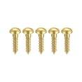 thumbnail image 1 of Tornillos de madera Uxcell M3 x 12mm con cabeza redonda ranurada de latón, paquete de 100, 1 of 5