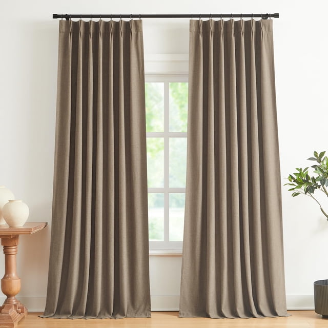 Cortinas Vision Home Pinch plisadas, totalmente opacas, 240 x 240 cm