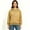 Khaki, variant on Women's Solid Oversized Drawstring Pullover Hoodie, Fleece Loose Fit Kangaroo Pocket Hooded Sweatshirt, Size S-2XL