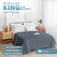 thumbnail image 2 of King Size Weighted Blanket 20 lbs by HomeSmart (an American Company) - 400 Thread Count Resort Quality Cotton - 88"x96", 2 of 2