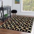 thumbnail image 2 of Linon Capri Hex Black Beige white 4'4"x 7'4 Rug, 2 of 5