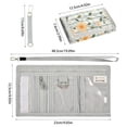 thumbnail image 3 of JIALIOU Nylon Trifold Card Wallet with ID Window Zipper Pocket for Men Women Teen Peach Floral with Gingham, 3 of 7