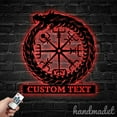 thumbnail image 4 of Handmadetneonsign Viking Compass Name Metal Wall LED Light, Viking Compass Metal Sign Home Decor, 4 of 5